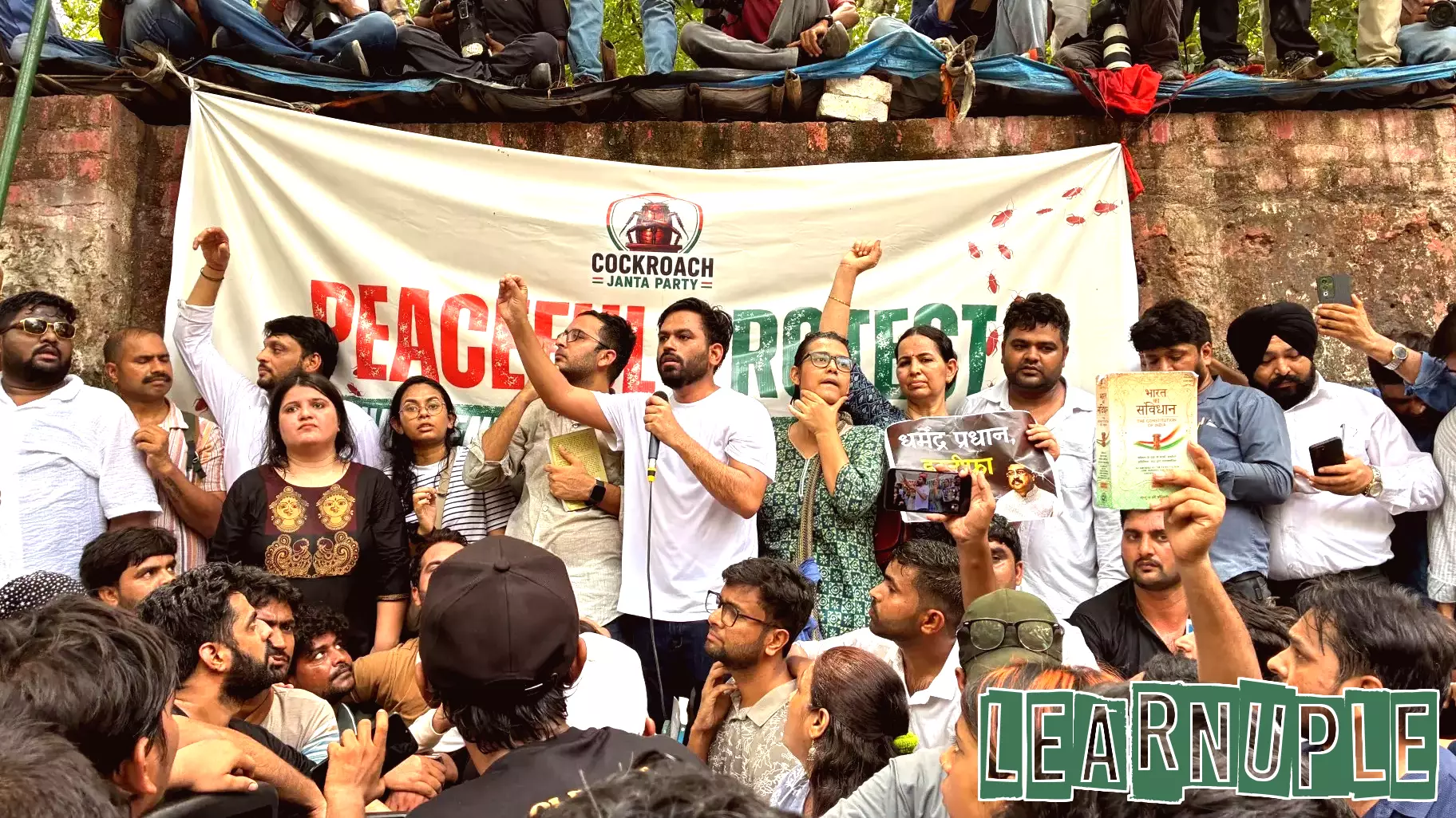 ‘I’m a cockroach’: Gen Z protest movement lands in Indian capital