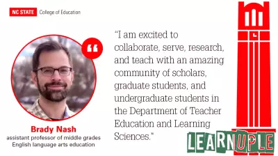Brady L. Nash Appointed Assistant Professor in Middle Grades English Language Arts Education